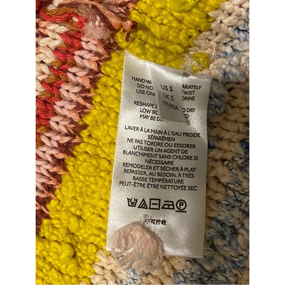 Anthropologie Izabel Pommed Multi-Color Knit Cardigan Sweater, size Small - Picture 6 of 7
